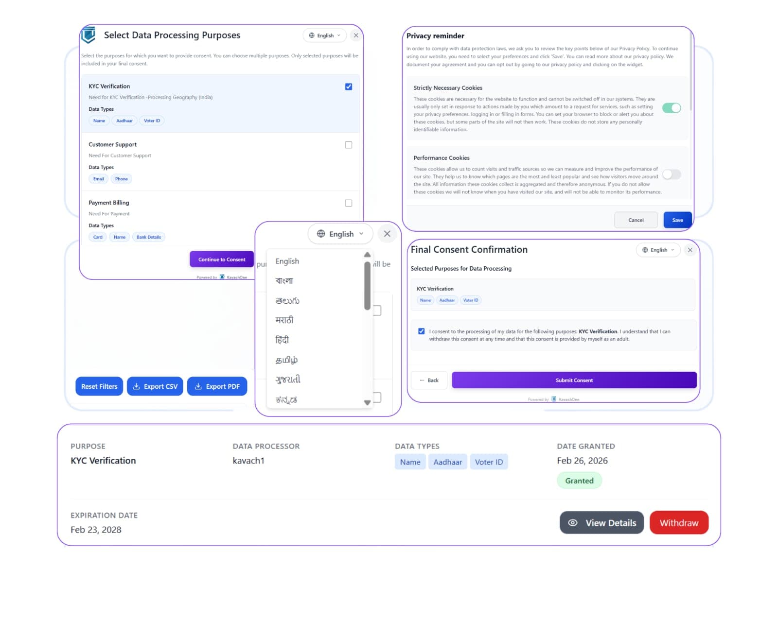 Consent & Compliance Dashboard